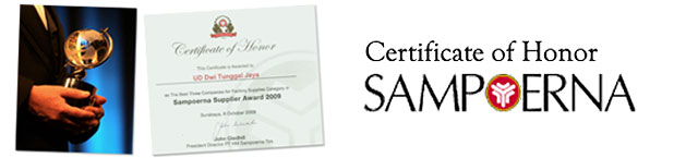 Certificate of Honor Sampoerna